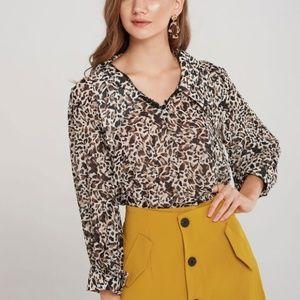 NWT - Storets | Kiri Relaxed Print Blouse